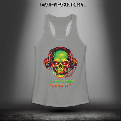 Crew Chief Said, Send It: Bagger Racing Biker Edition Razorback Tank
