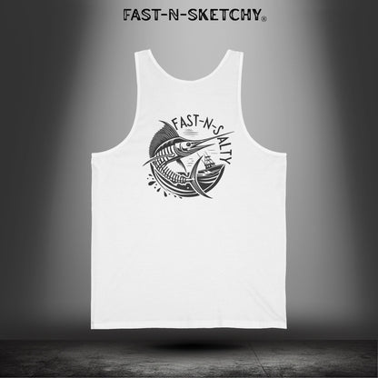 Fast-n-Salty Circle Logo (Black) - Tank Top