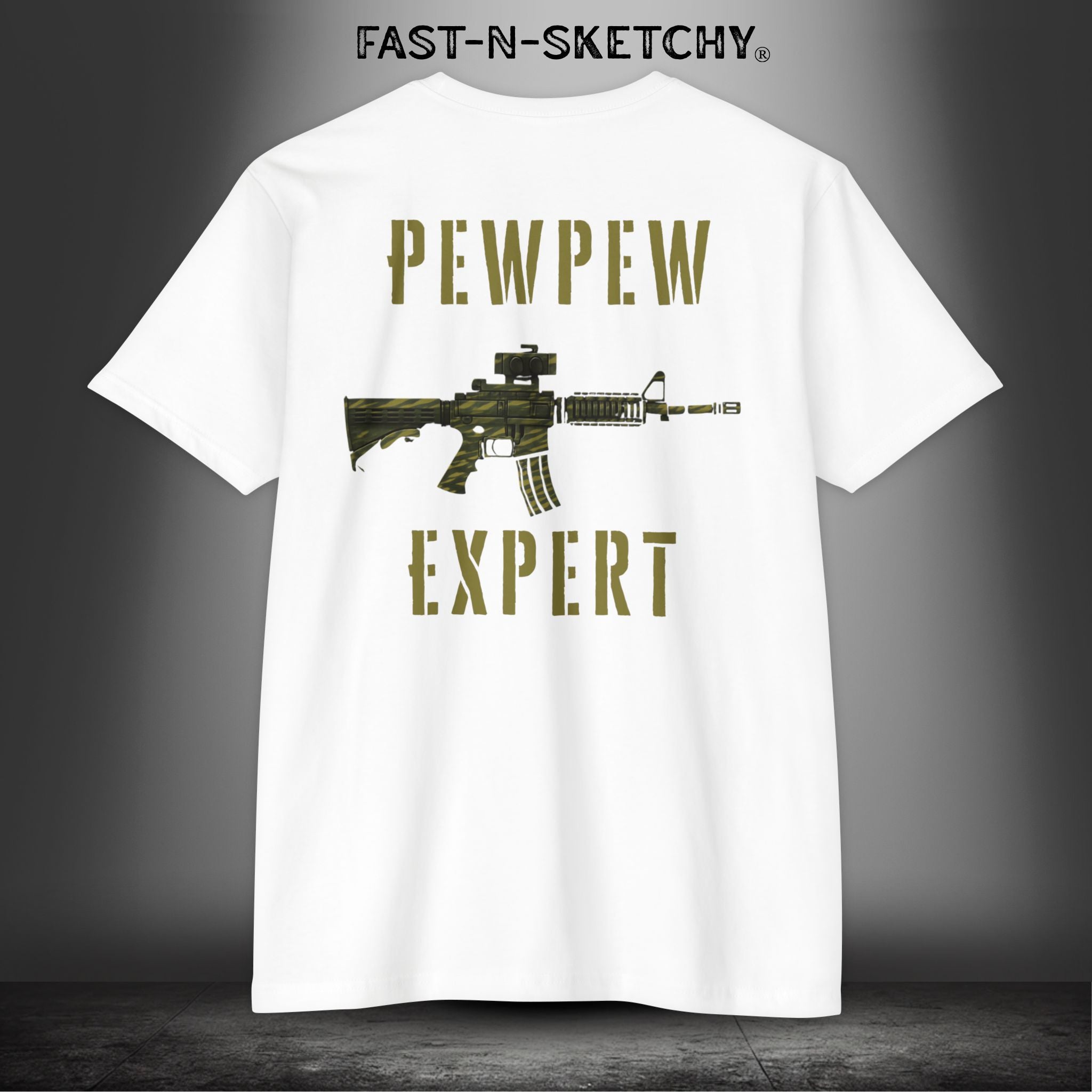 Pew Pew Expert: Military Edition - T-Shirt Next Level 6210