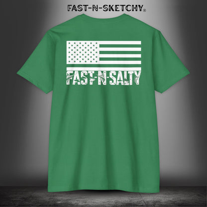 Fast-N-Salty Flag Tee — Premium Fitted Patriotic T-Shirt
