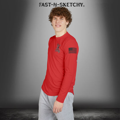 Fast-N-Salty UV Protection Long Sleeve Shirt - (Red) Perfect for Outdoor Adventures and Fishing