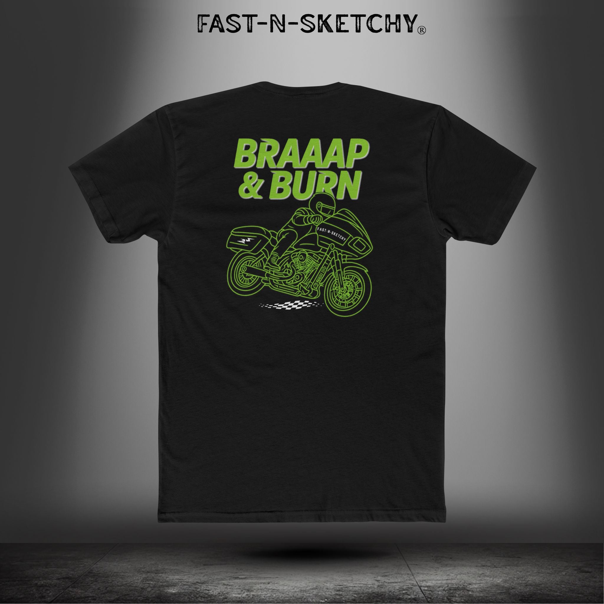 Braaap & Burn: Biker Edition Bagger Races Relaxed Classic Tee