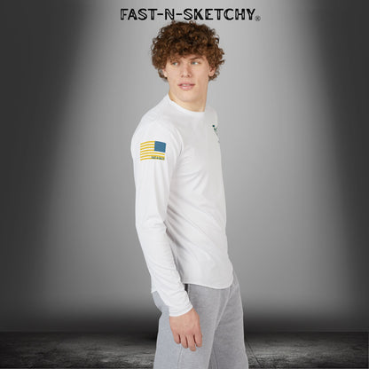 Tease 'Em Up: FAST-N-SALTY, FAST-N-SALTY: (White) UV Protection Long Sleeve Shirt (Marlin) Perfect for Outdoor Adventures and Fishing