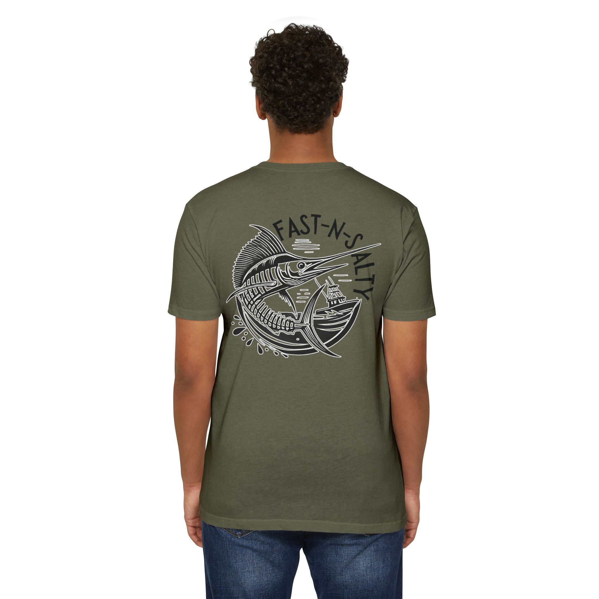 Fast-n-Salty Circle Logo (Black Logo) - T-Shirt Next Level 6210
