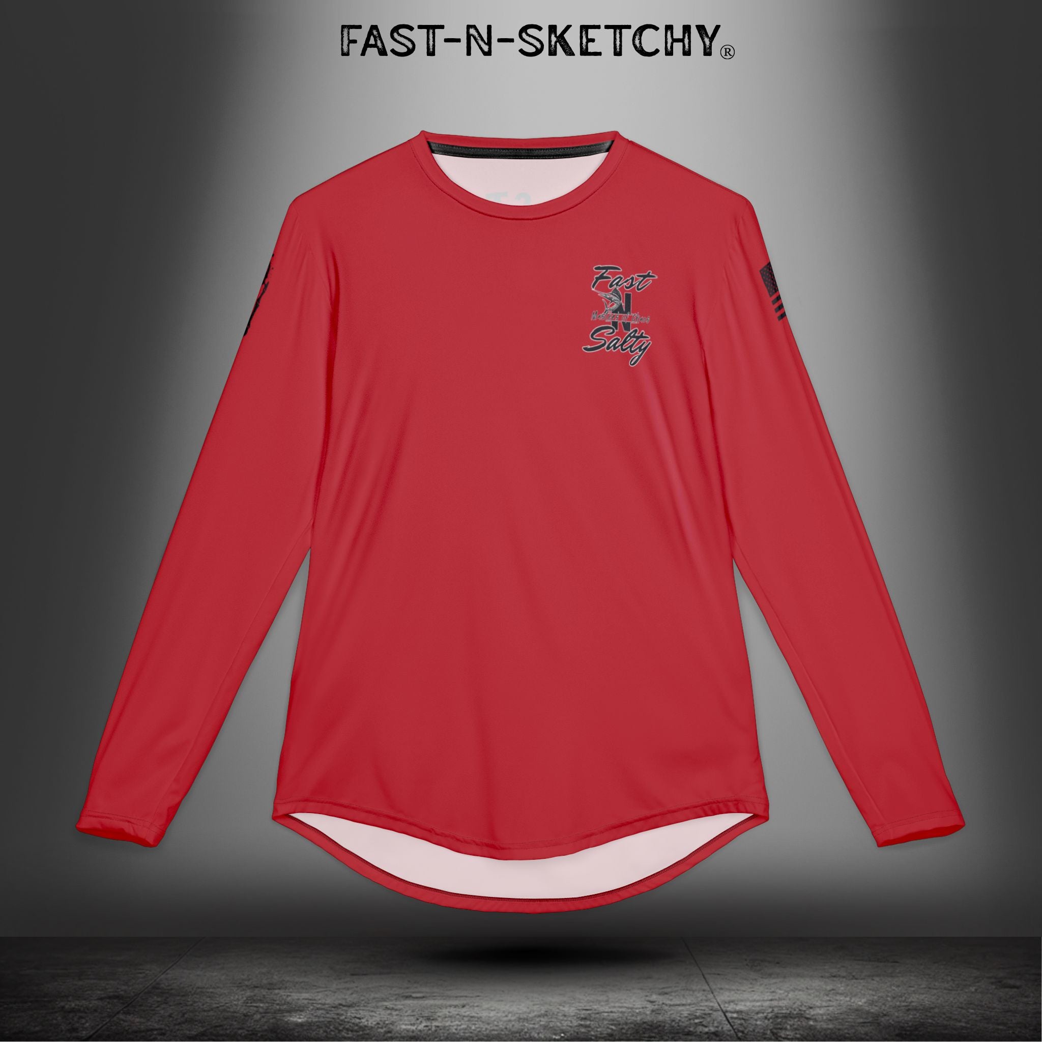 Fast-N-Salty UV Protection Long Sleeve Shirt - (Red)