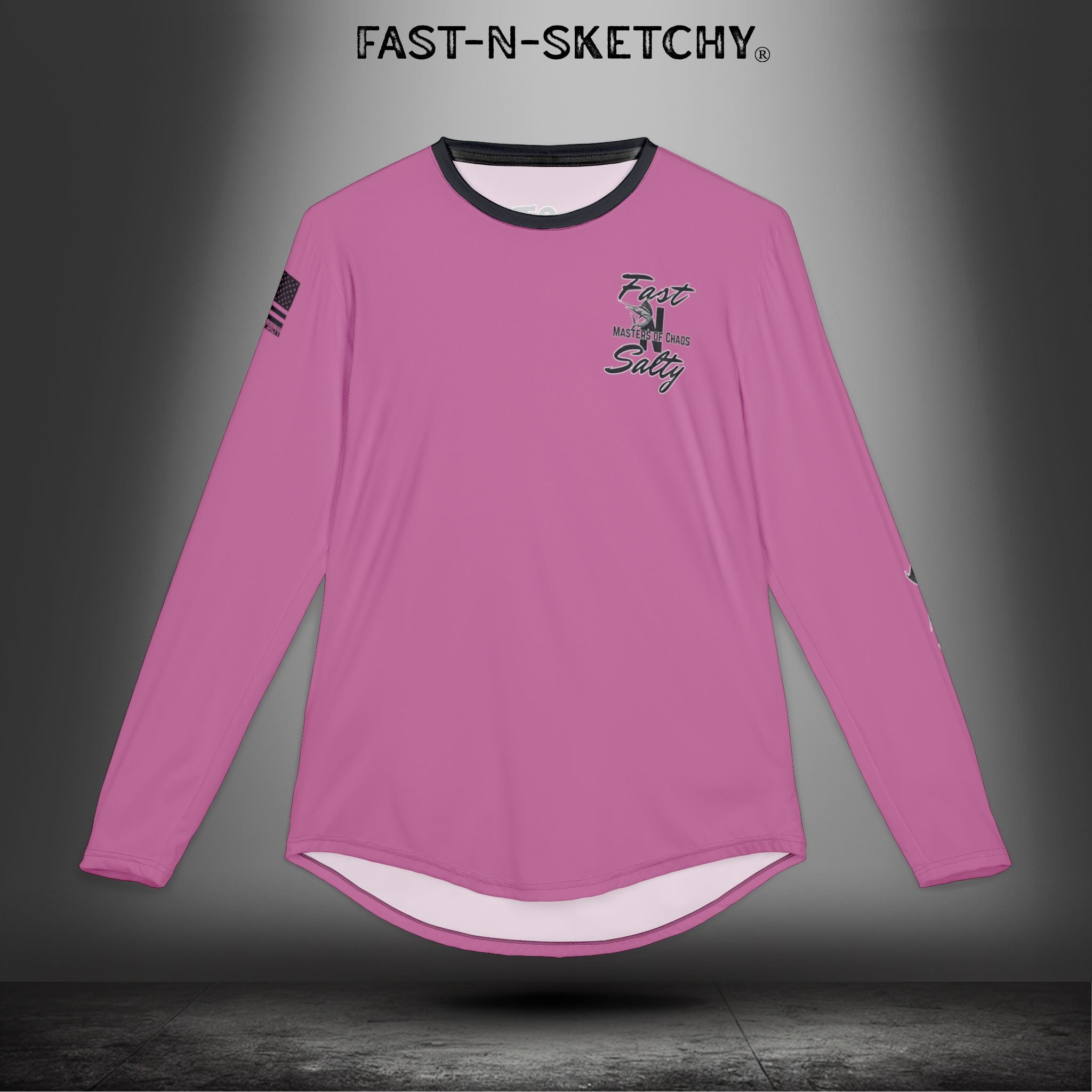 Fast-N-Salty UV Protection Long Sleeve Shirt - (Pink) Perfect for Outdoor Adventures and Fishing