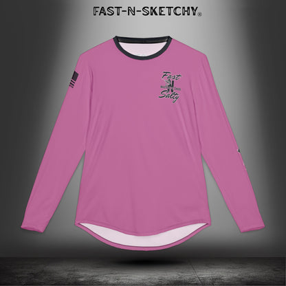 Fast-N-Salty UV Protection Long Sleeve Shirt - (Pink) Perfect for Outdoor Adventures and Fishing