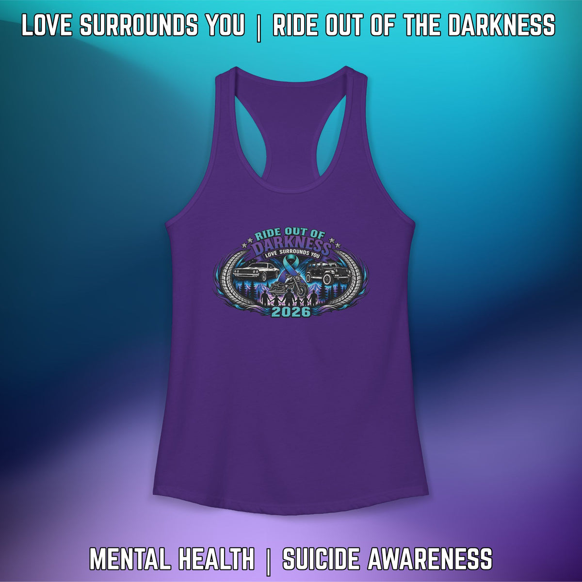 Ride Out of the Darkness 2026 Women's Racerback Tank - LSY