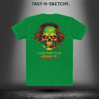 Crew Chief Said, Send It: Bagger Racing Biker Edition Relaxed Classic Tee