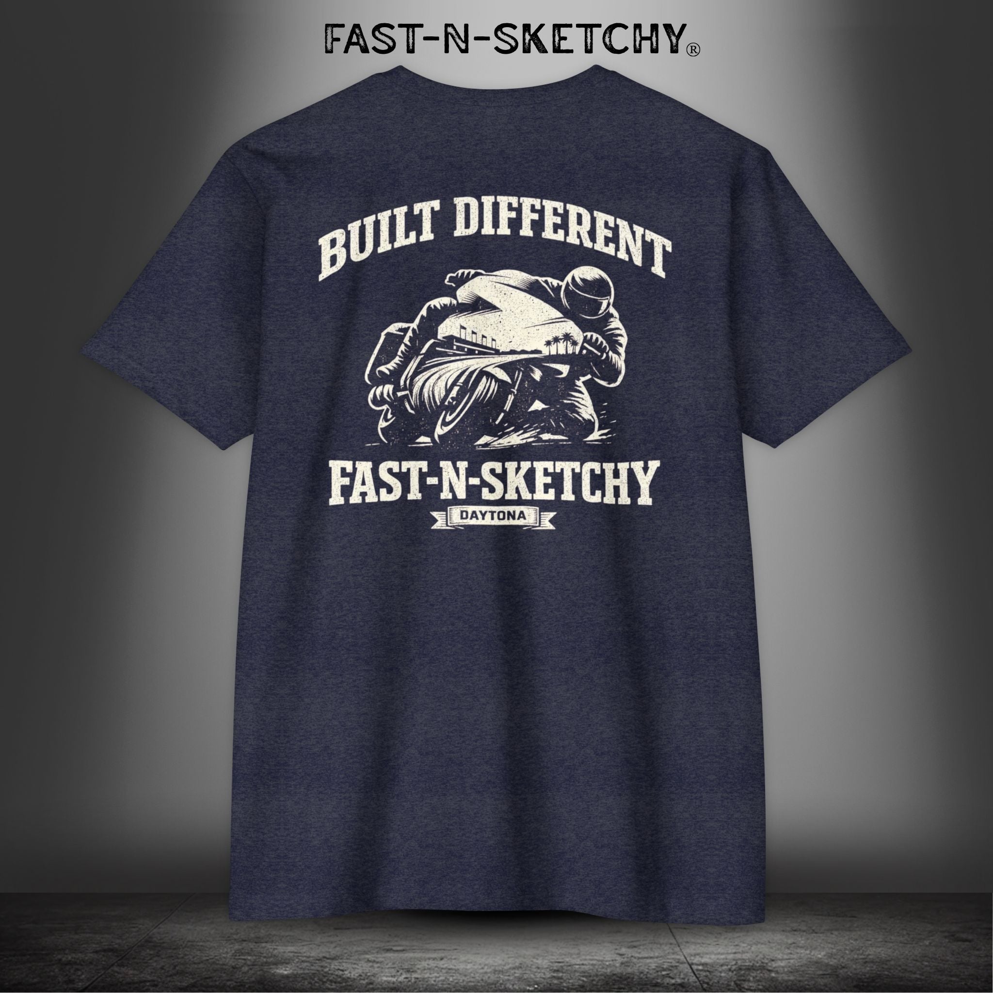 Built Different: Daytona Bike Week Bagger Racing Biker Edition Premium Tee