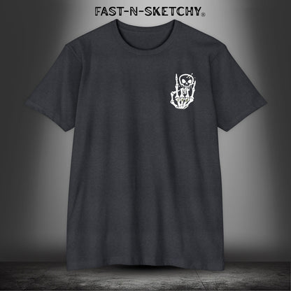 FAST-N-SKETCHY - T-shirt Classic Fit Crewneck - Next Level 6210 (Dark Colors/Green Words)