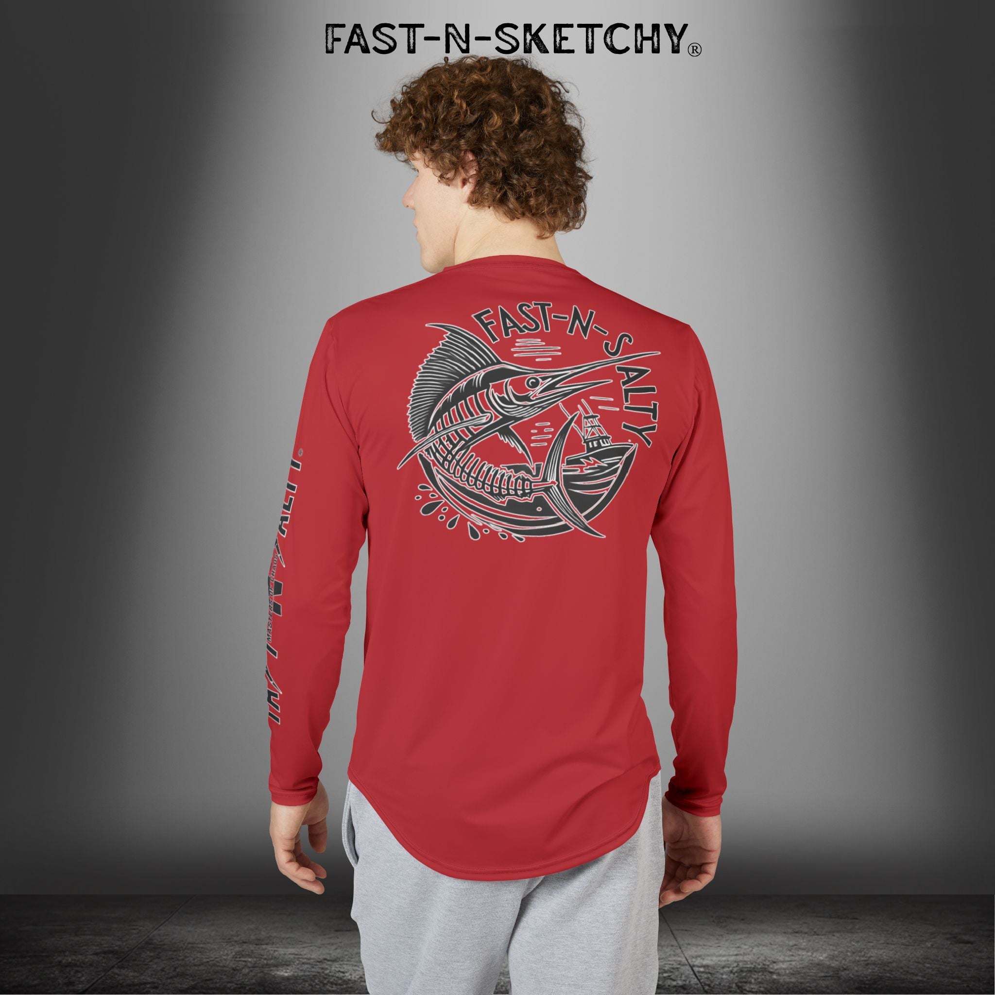 Fast-N-Salty UV Protection Long Sleeve Shirt - (Red)