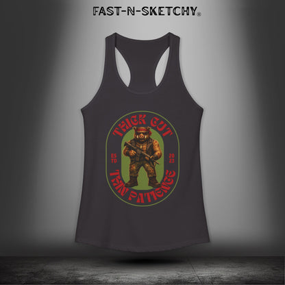Porkchop, Thick Cut Thin Patience: Military Edition Racerback Tank