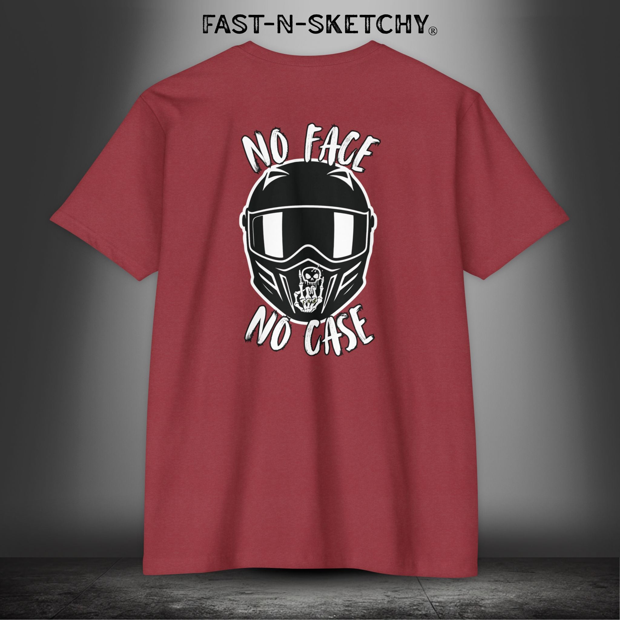 No Face, No Case: Biker Edition Premium Fitted Tee (Colors)