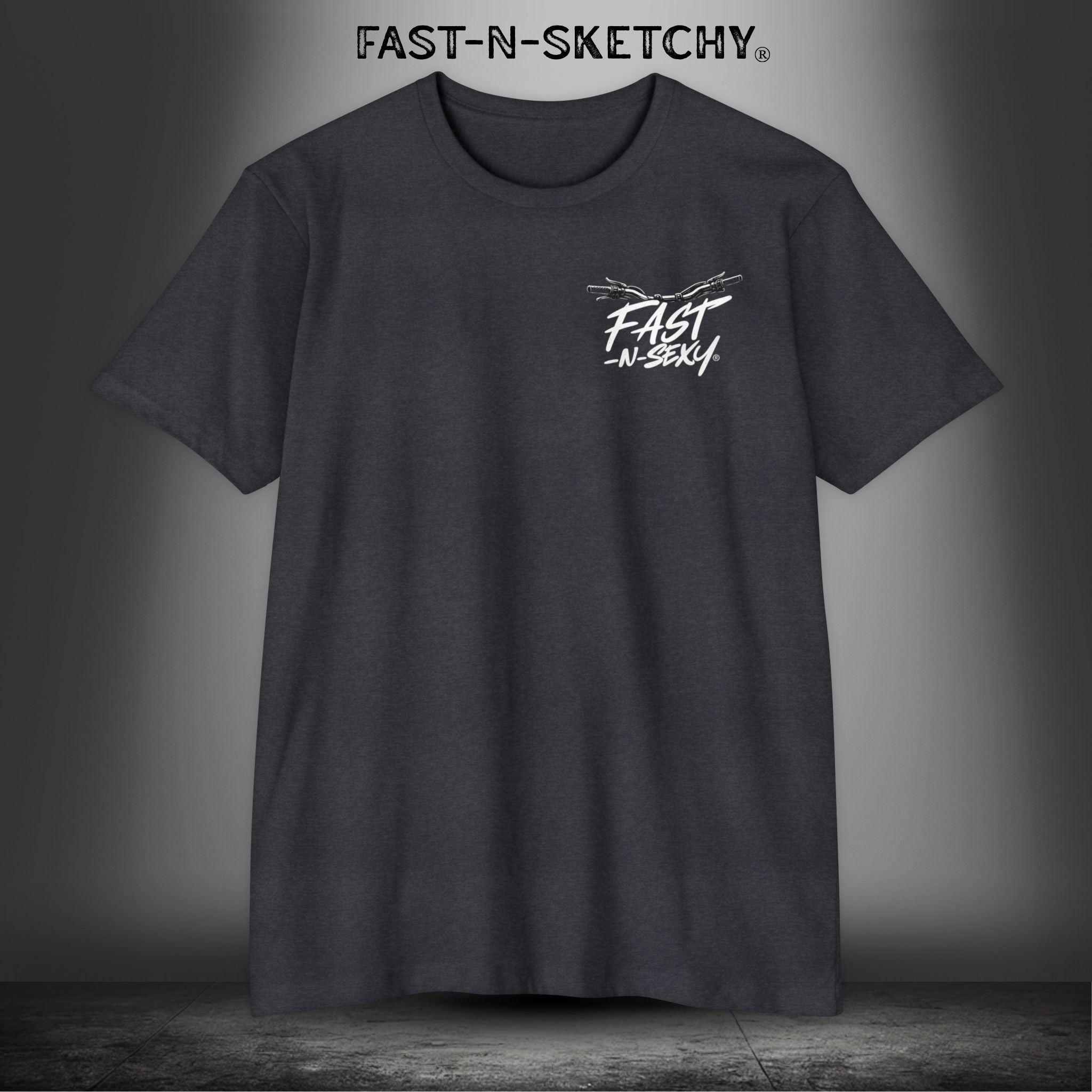 Chin Up, Tits Out: Biker Edition Premium Fitted Tee