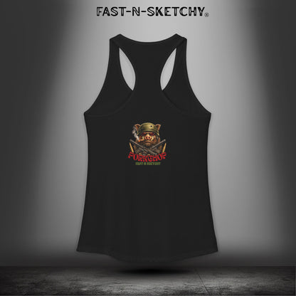 Porkchop, Thick Cut Thin Patience: Military Edition Racerback Tank