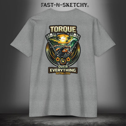 Torque Over Everything: Daytona Bike Week Bagger Racing Biker Edition Premium Tee (White/Light Colors)