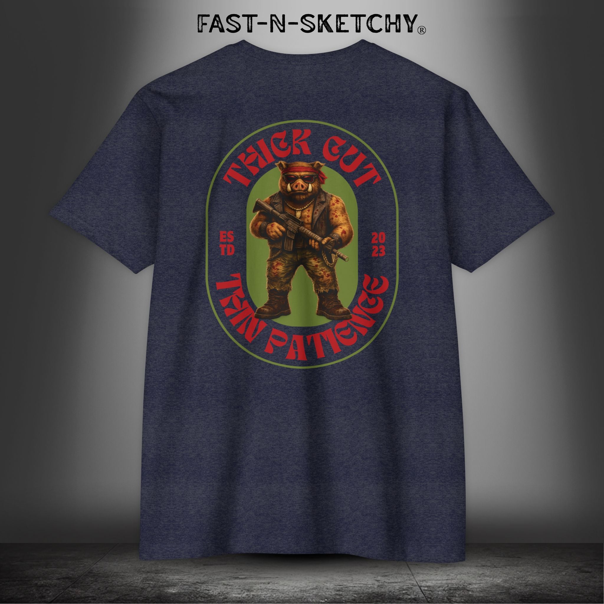 Porkchop, Thick Cut Thin Patience: Military Edition Premium Fitted Tee
