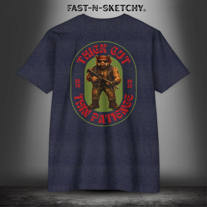 Porkchop, Thick Cut Thin Patience: Military Edition Premium Fitted Tee