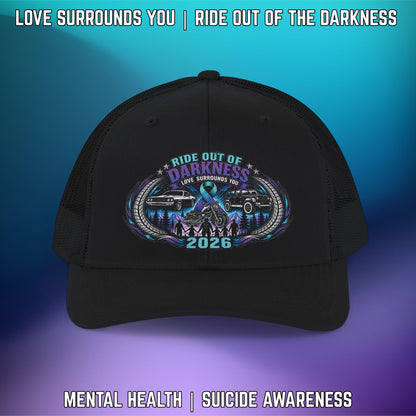 Ride Out of the Darkness 2026 Snapback Richardson 112 Trucker Cap: Suicide Awareness - LSY