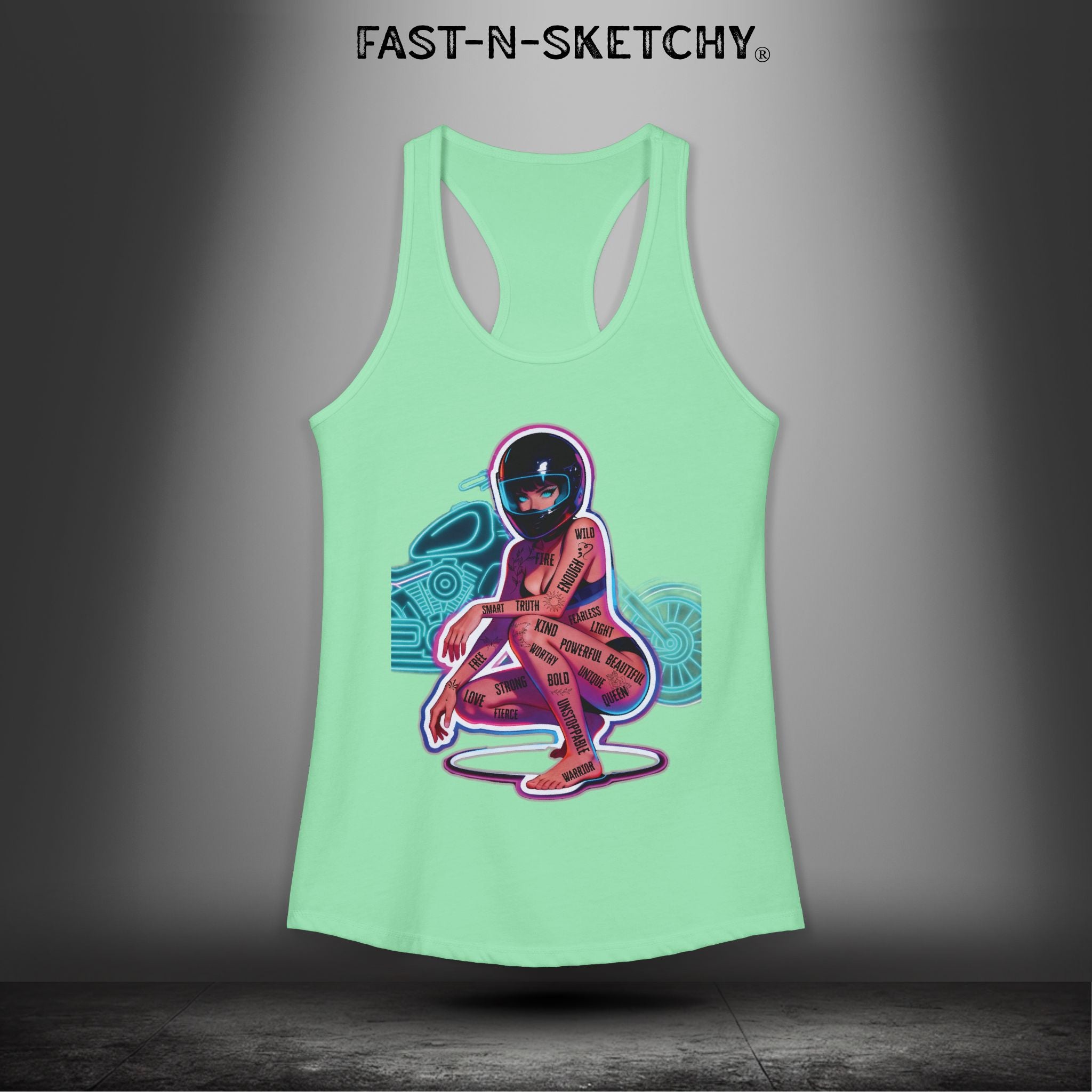 I am Enough: FAST-N-SEXY - Racerback Tank Top