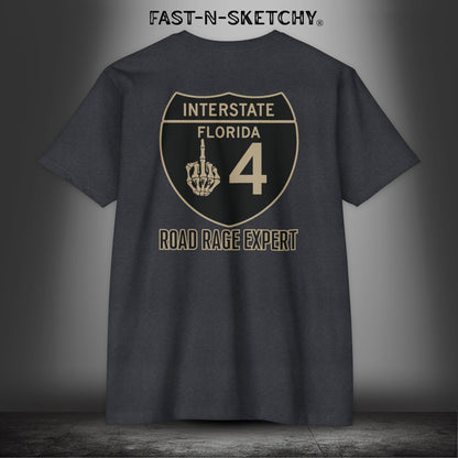 I-4 Road Rage Expert Florida T-Shirt (Black Sign)