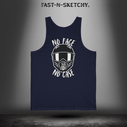 No Face No Case Tank Top — Fast-N-Sketchy Moto Helmet Graphic Tank