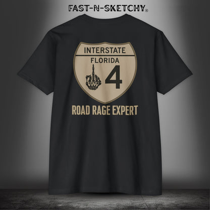 I-4 Road Rage Expert Florida T-Shirt (Tan Sign)