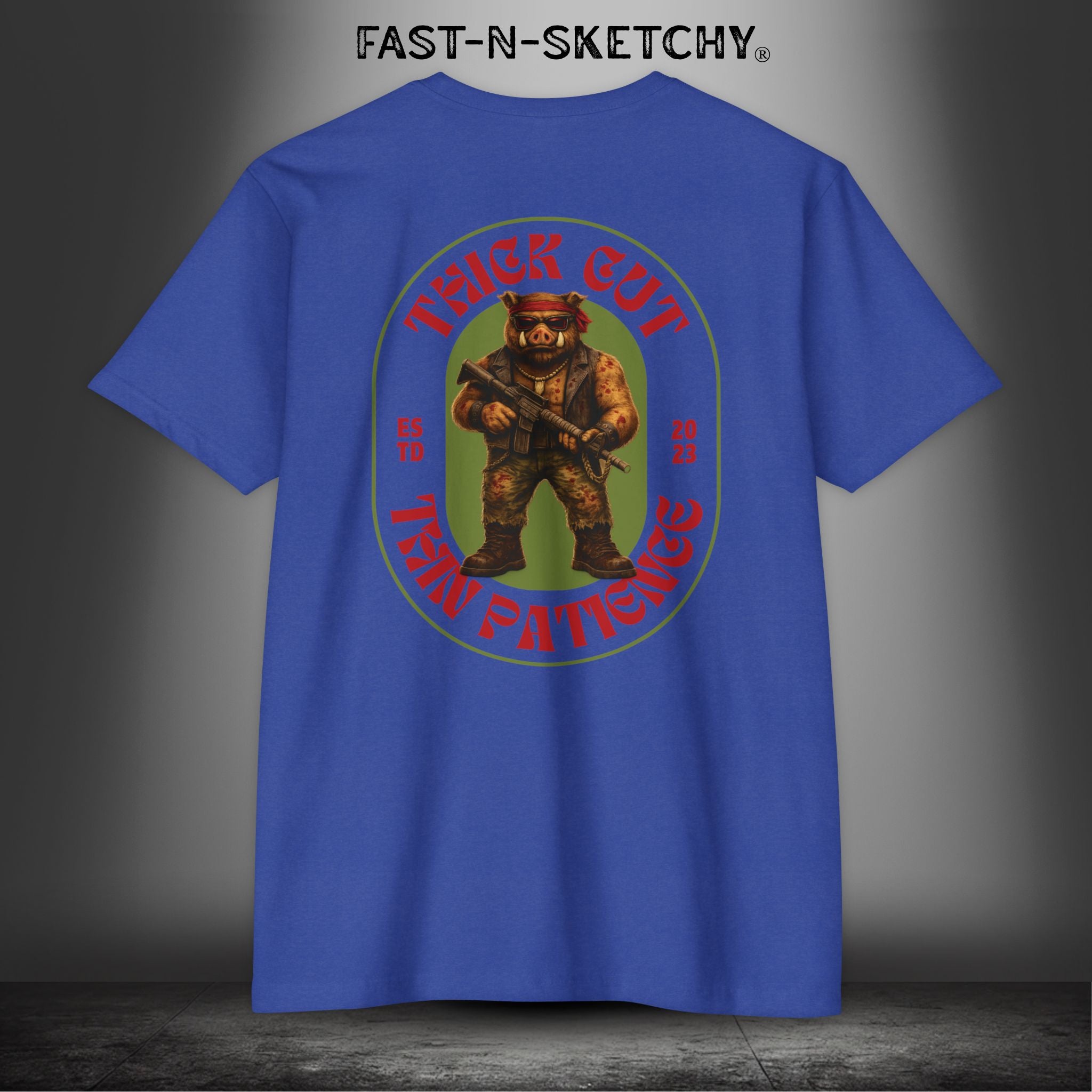 Porkchop, Thick Cut Thin Patience: Military Edition Premium Fitted Tee