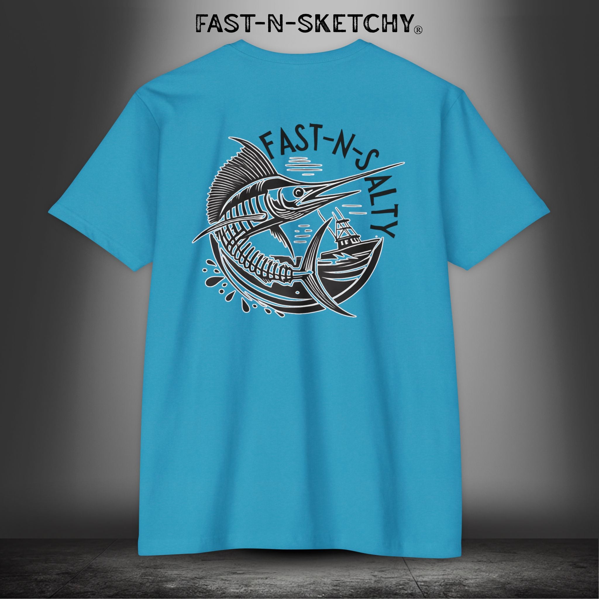 Fast-n-Salty Circle Logo (Black Logo) - T-Shirt Next Level 6210