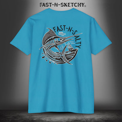 Fast-n-Salty Circle Logo (Black Logo) - T-Shirt Next Level 6210