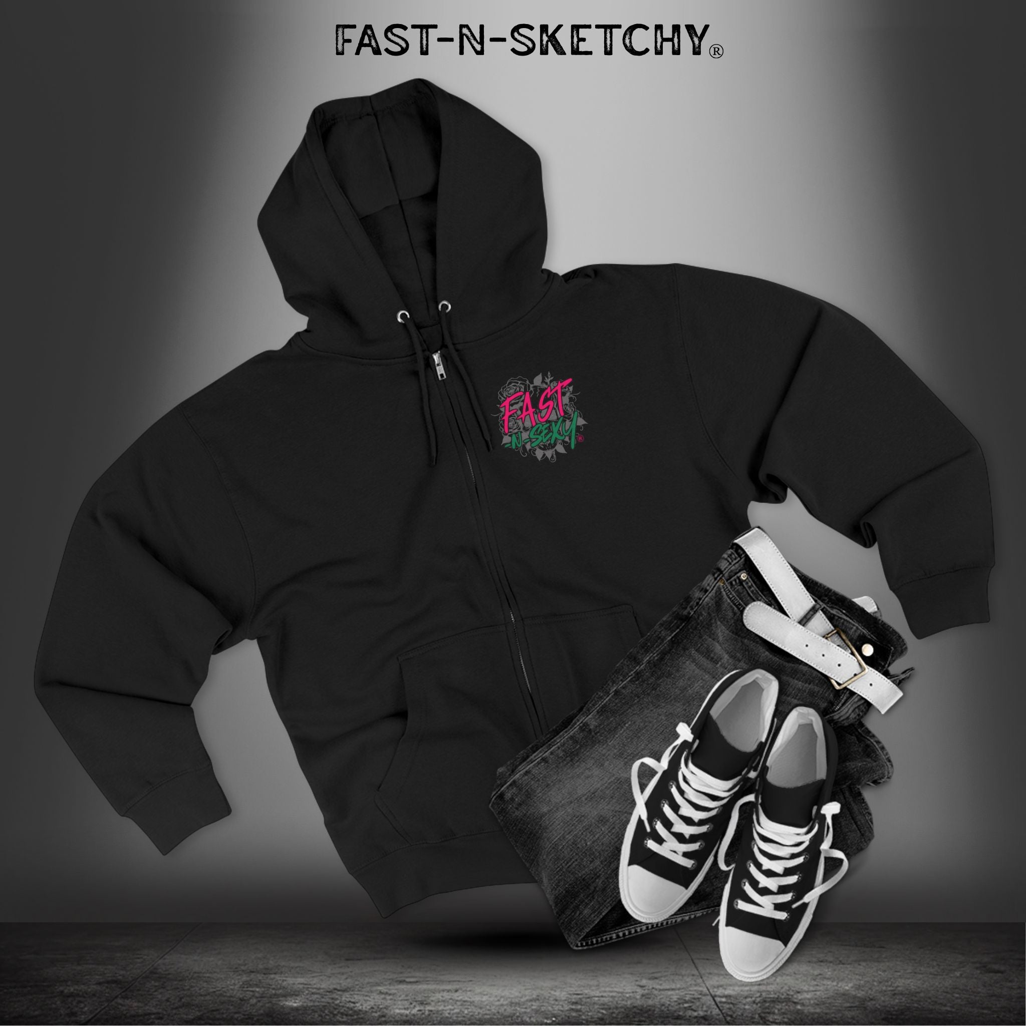Full Moon Full Throttle: Biker Edition - Zip Up Hoodie
