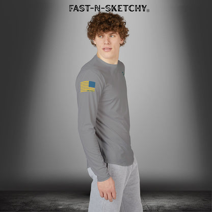 Tease 'Em Up: FAST-N-SALTY, FAST-N-SALTY: (Grey) UV Protection Long Sleeve Shirt (Marlin) Perfect for Outdoor Adventures and Fishing