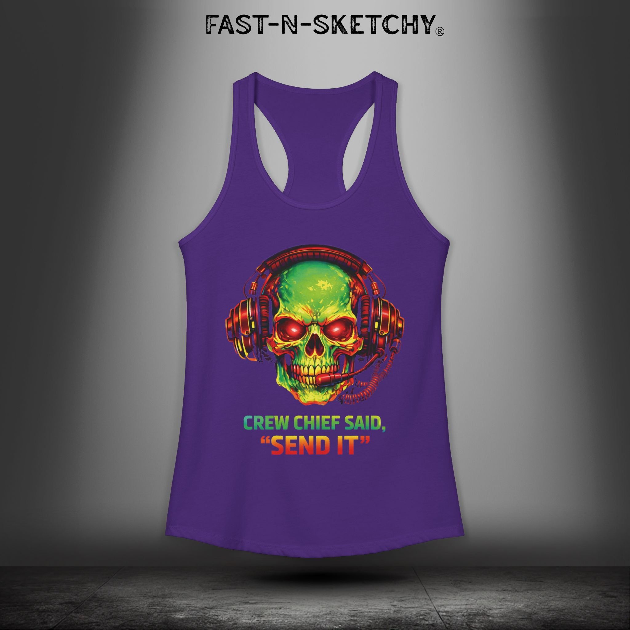 Crew Chief Said, Send It: Bagger Racing Biker Edition Razorback Tank
