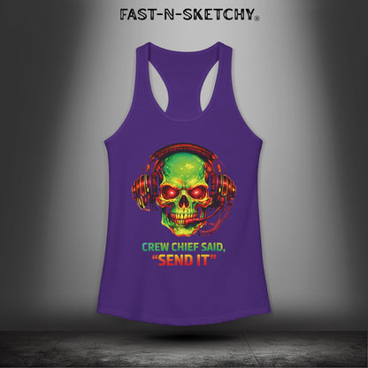 Crew Chief Said, Send It: Bagger Racing Biker Edition Razorback Tank