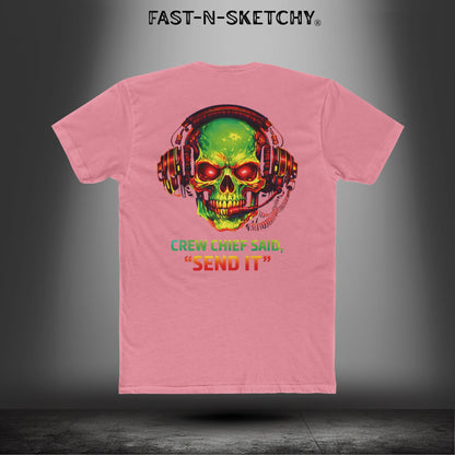 Crew Chief Said, Send It: Bagger Racing Biker Edition Relaxed Classic Tee