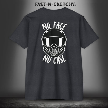 No Face, No Case: Biker Edition Premium Fitted Tee (Darks)