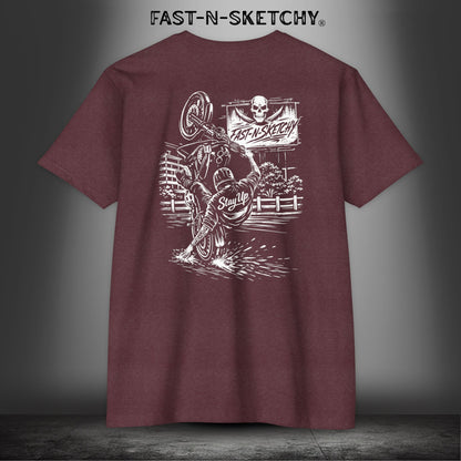 Stay Up Biker Edition Premium Fitted Tee