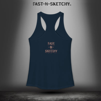 Grippy Sox Grippy Box: FAST-N-SKETCHY - Racerback Tank Top