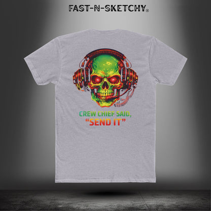 Crew Chief Said, Send It: Bagger Racing Biker Edition Relaxed Classic Tee