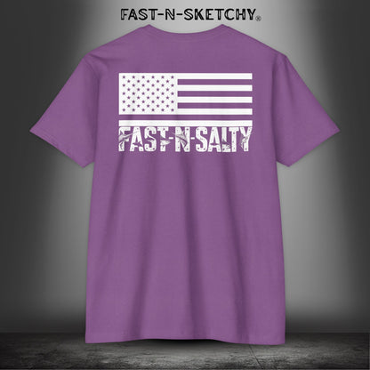 Fast-N-Salty Flag Tee — Premium Fitted Patriotic T-Shirt