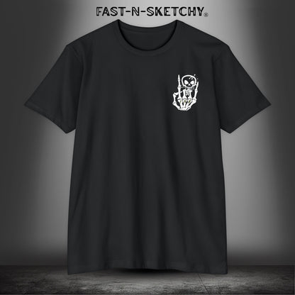 FAST-N-SKETCHY - T-shirt Classic Fit Crewneck - Next Level 6210 (Dark Colors/Green Words)