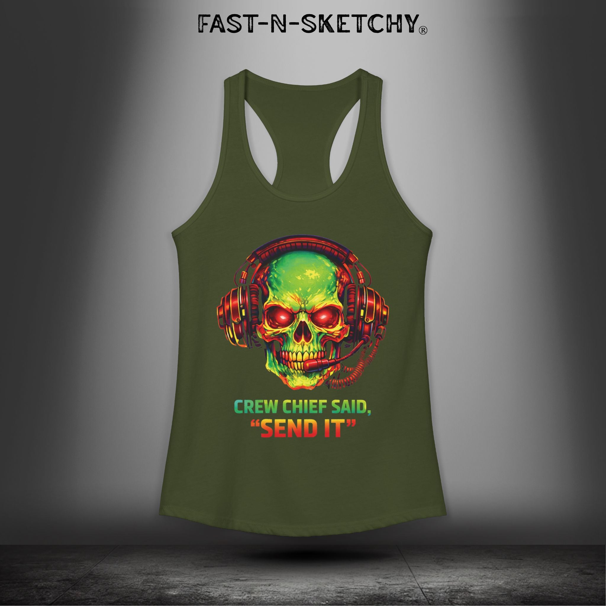 Crew Chief Said, Send It: Bagger Racing Biker Edition Razorback Tank