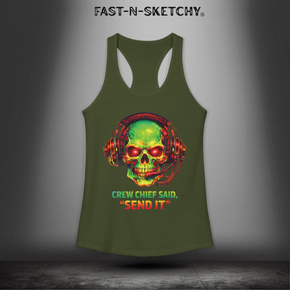 Crew Chief Said, Send It: Bagger Racing Biker Edition Razorback Tank