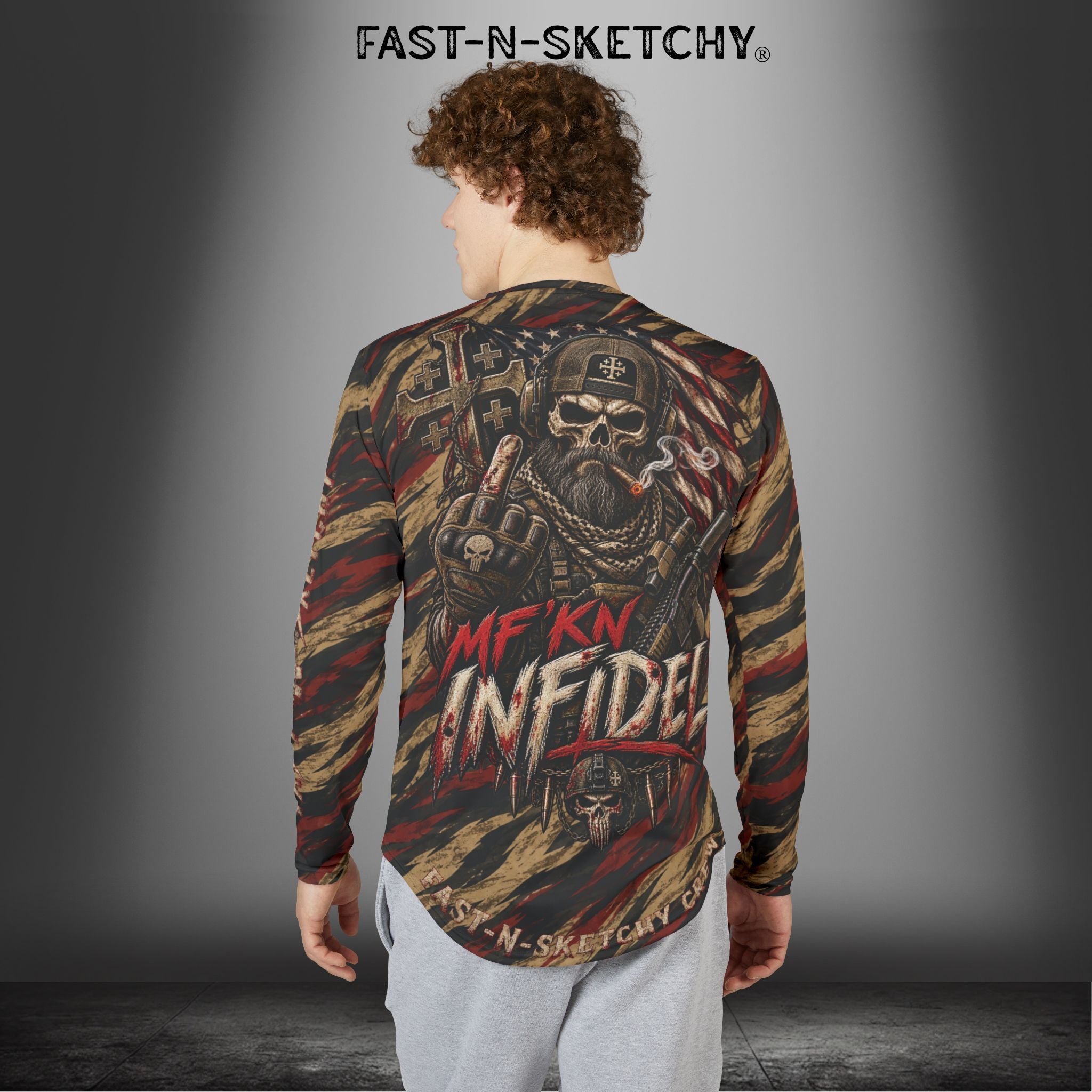 MF'KN Infidel Camo UV Protection Long Sleeve Tee