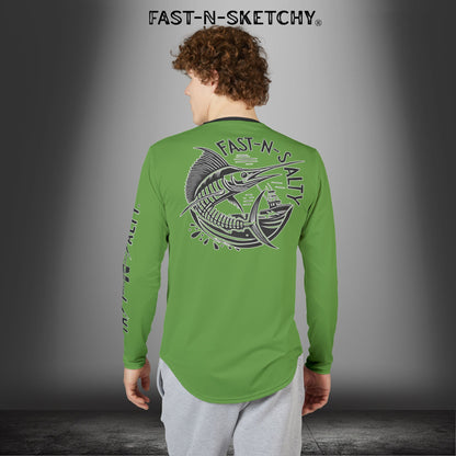 Fast-N-Salty UV Protection Long Sleeve Shirt - (Green) Perfect for Outdoor Adventures and Fishing