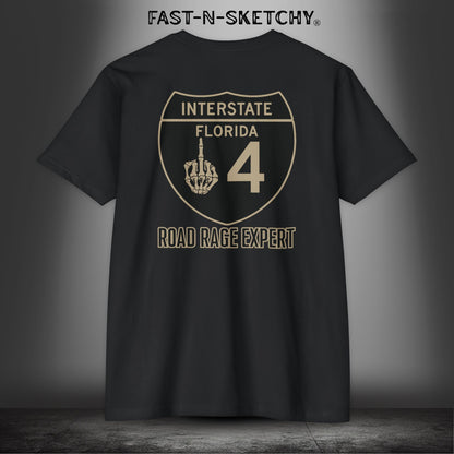 I-4 Road Rage Expert Florida T-Shirt (Black Sign)