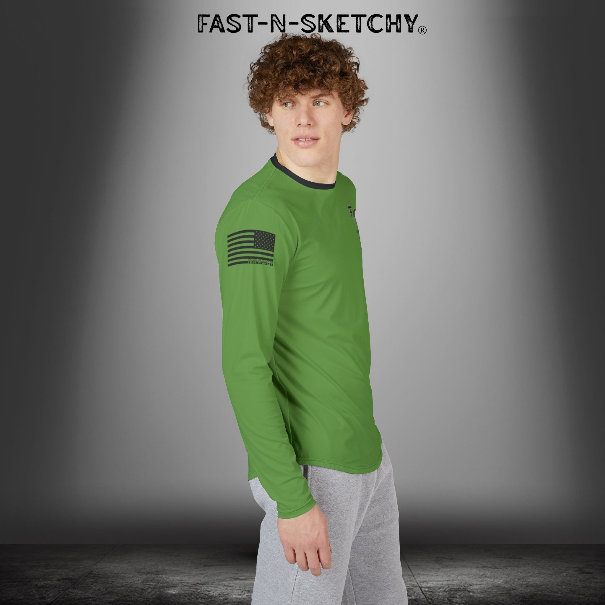 Fast-N-Salty UV Protection Long Sleeve Shirt - (Green) Perfect for Outdoor Adventures and Fishing