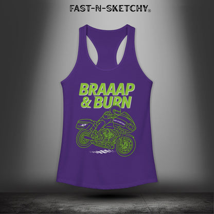 BRAAAP & BURN: Bagger Racing Biker Edition Razorback Tank