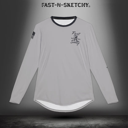 Fast-N-Salty UV Protection Long Sleeve Shirt - (Grey) Perfect for Outdoor Adventures and Fishing